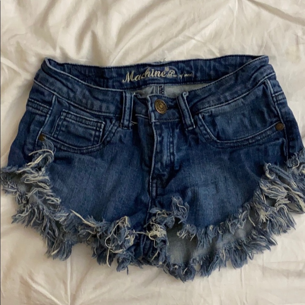 Machine Dark Wash Jean Shorts